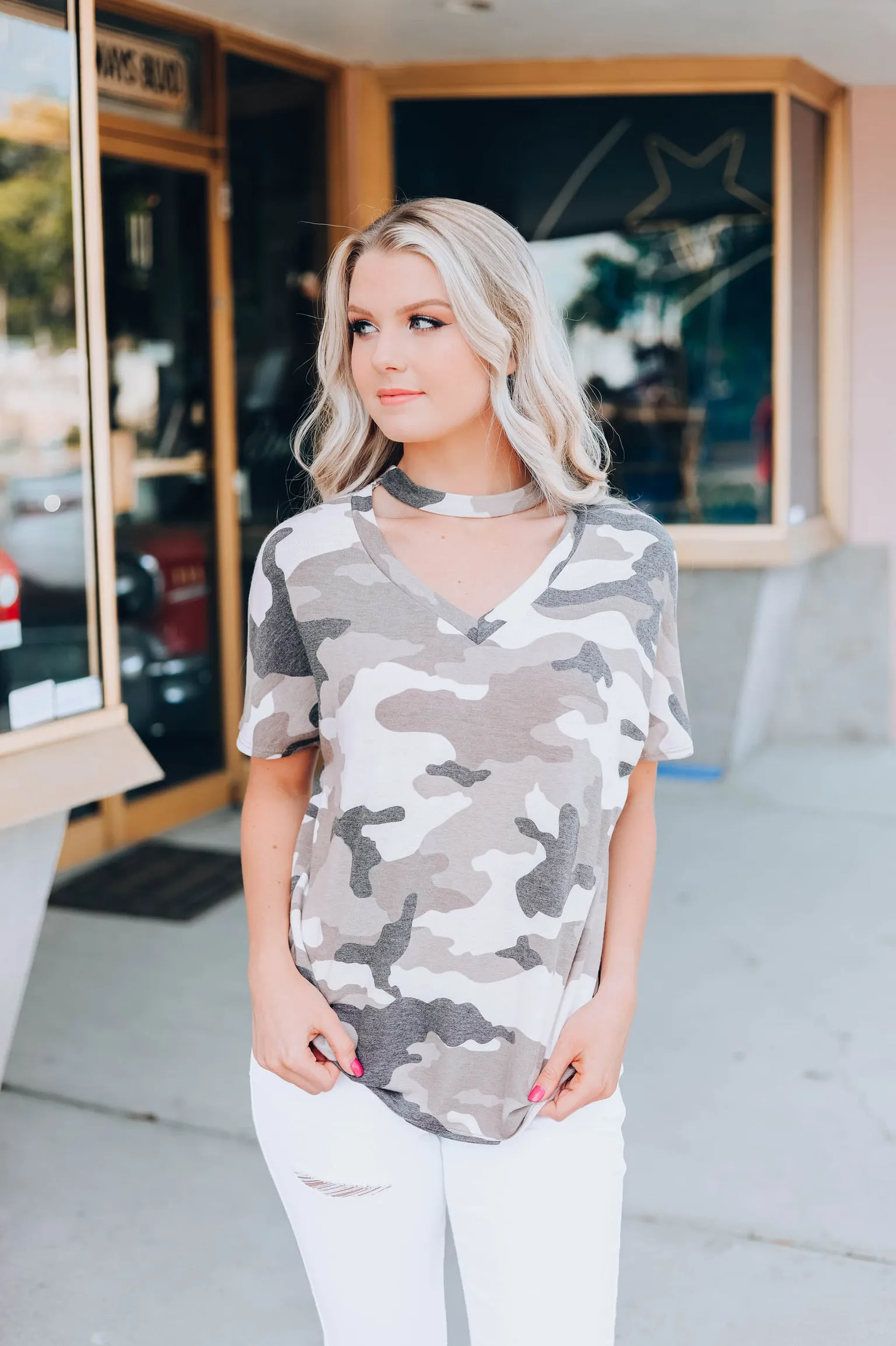 Needed You Camo Top