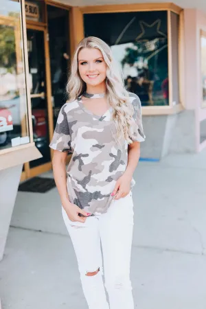 Needed You Camo Top