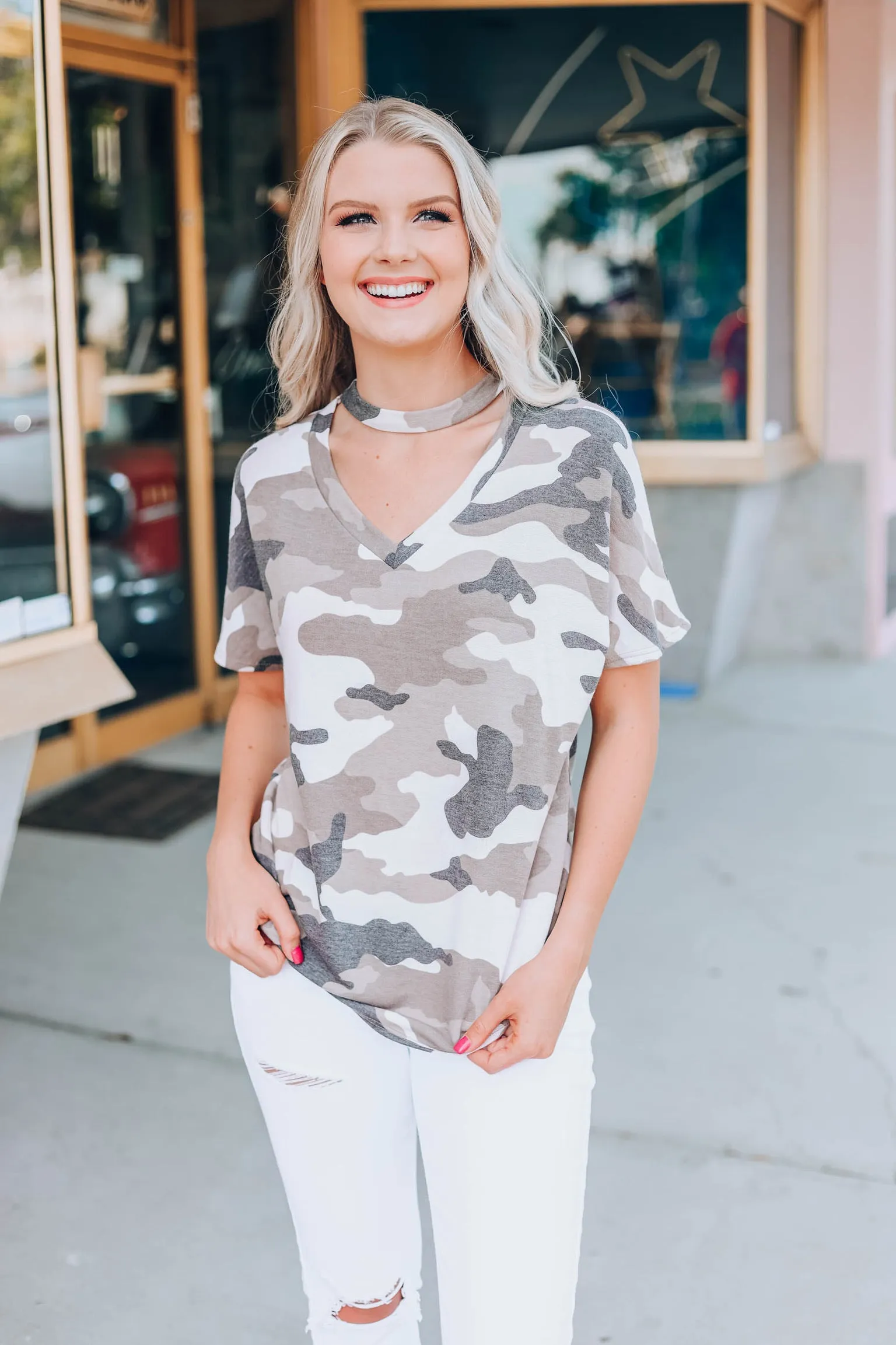 Needed You Camo Top