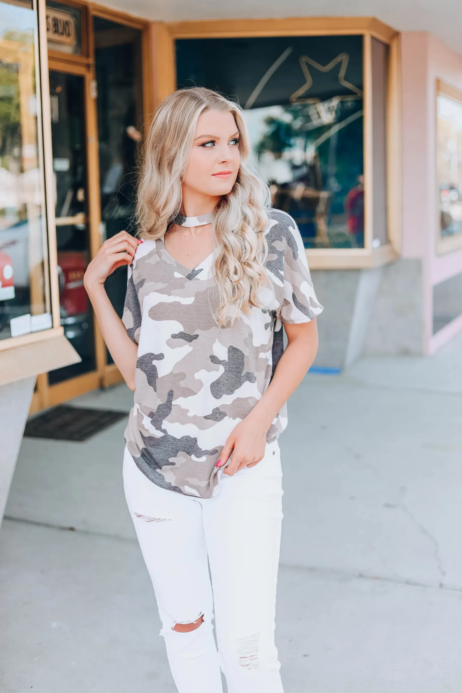 Needed You Camo Top
