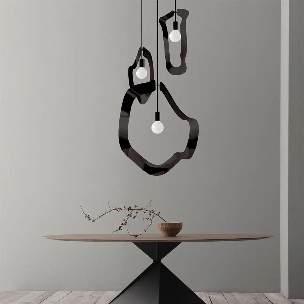 Outline Pendant Light | Black, Gold or Silver | 3 Sizes