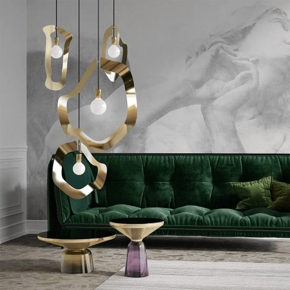 Outline Pendant Light | Black, Gold or Silver | 3 Sizes