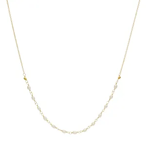 Oval Freshwater Pearl Tied Necklace