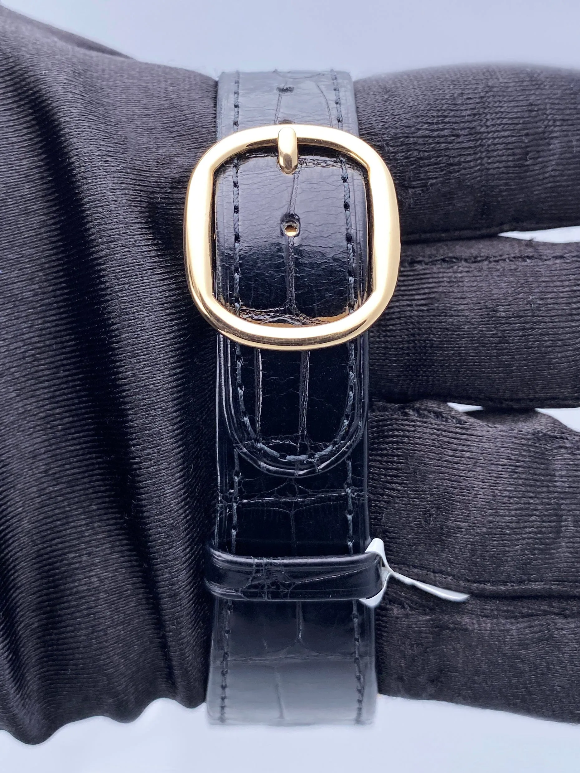 Patek Philippe Golden Ellipse 5738R Black Dial Mens Watch Box Papers