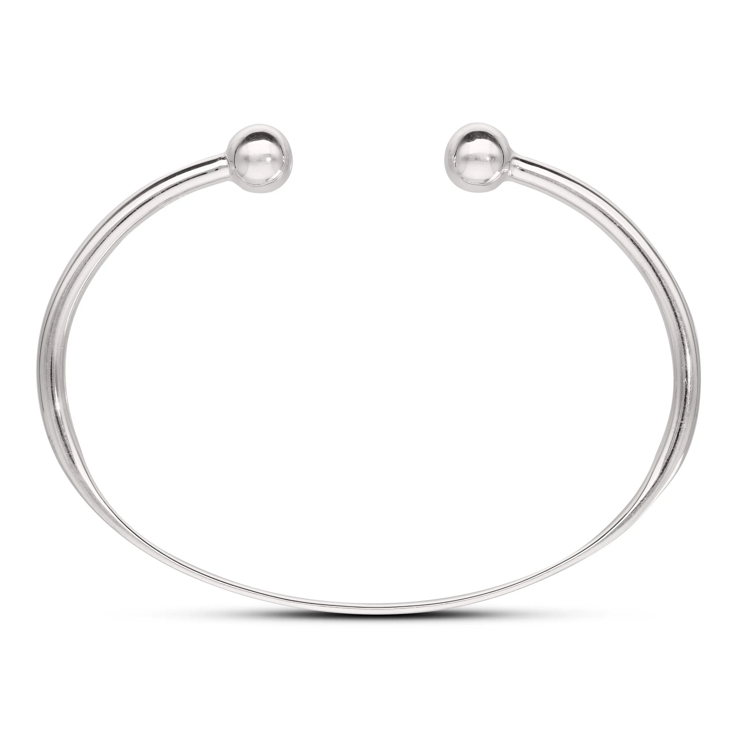 Personalised Sterling Silver Torque Bangle