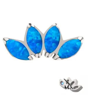 Quartet Blue Opalite Threadless Titanium Top