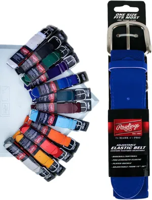 Rawlings | Elastic Game Day Belt | Baseball/Softball | Adult/Youth | Multiple Colors