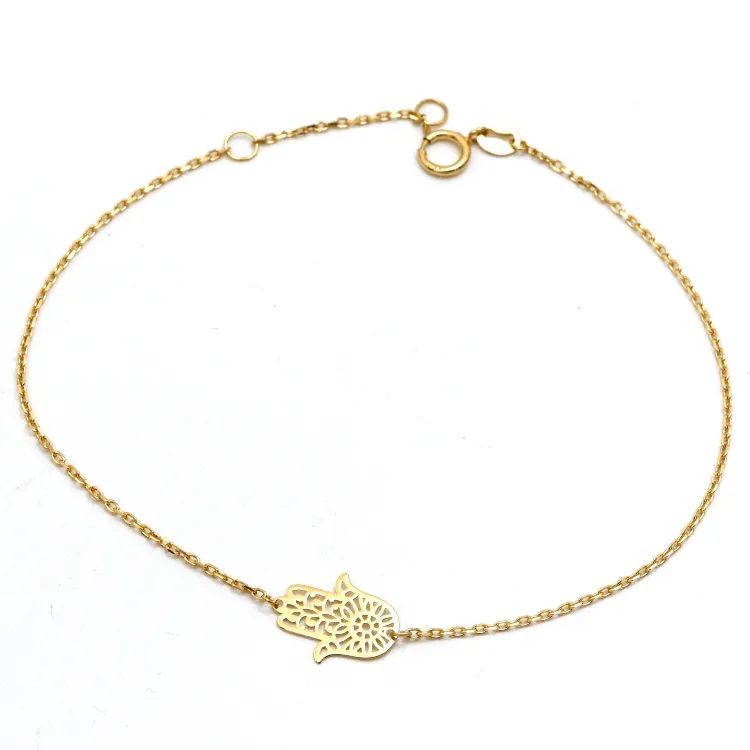 Real Gold Allah Palm Hand Adjustable Size Bracelet (17 CM) 9775 BR1718