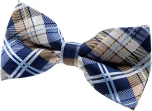 Retreez Elegant Classic Plaid Check Woven Microfiber Pre-tied Bow Tie (5")
