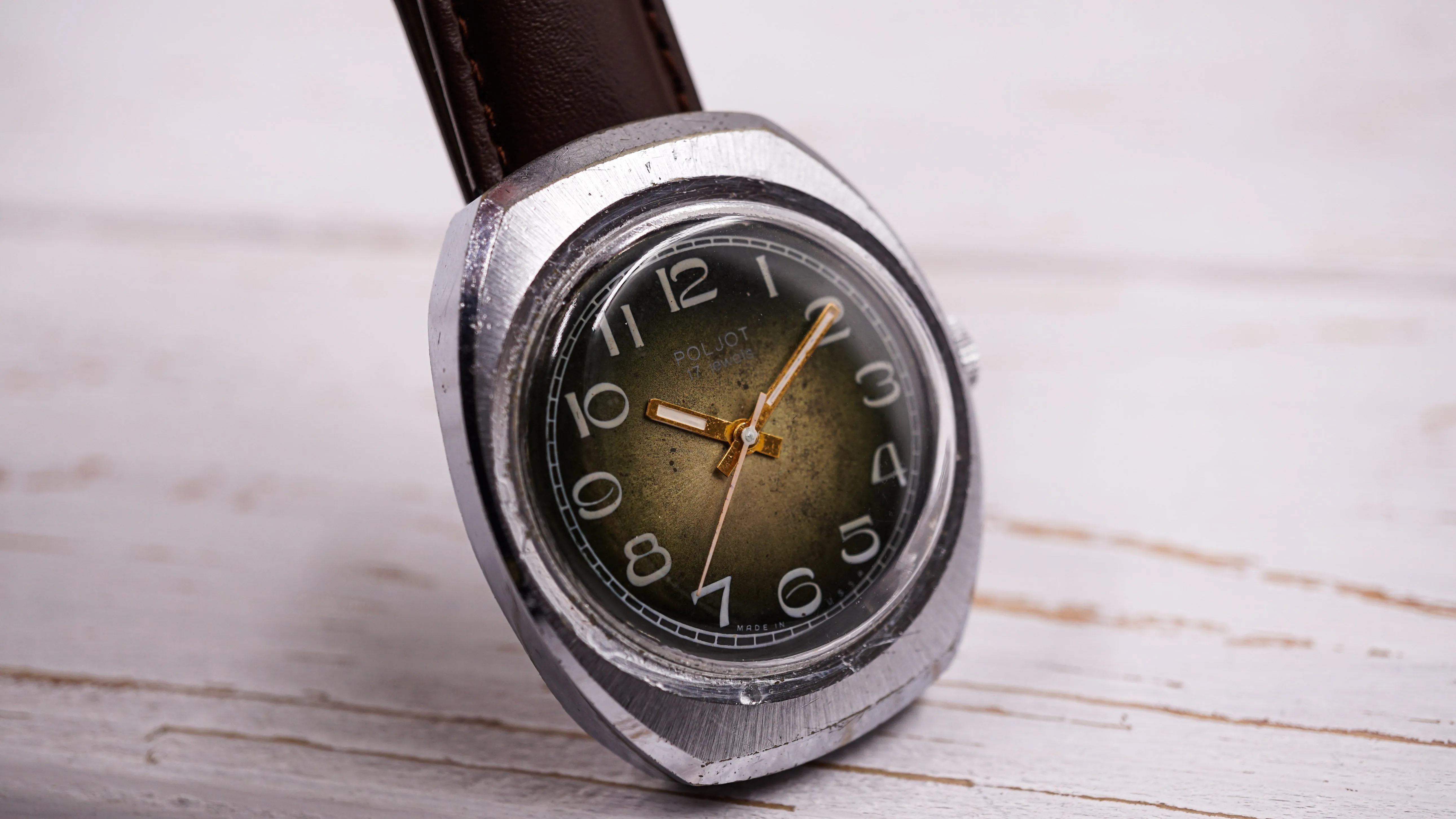 Retro mechanical mans wristwatch Poljot lolipop cal.2609.H