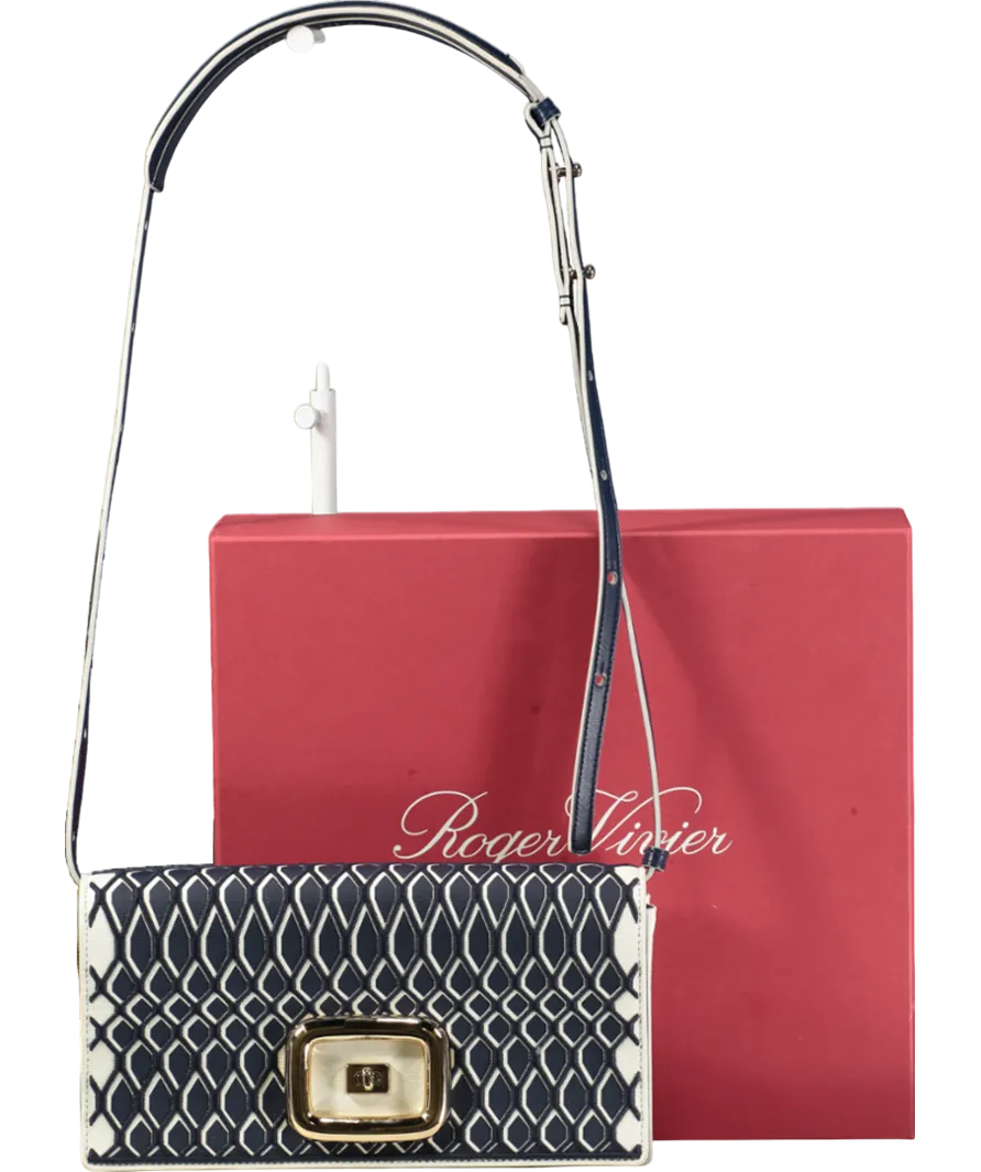 Roger Vivier Blue Viv Choc Illusion Logo Bag One Size