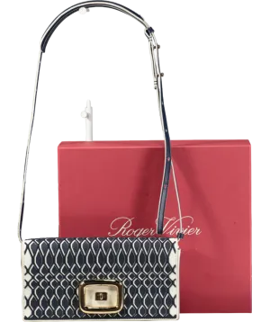 Roger Vivier Blue Viv Choc Illusion Logo Bag One Size