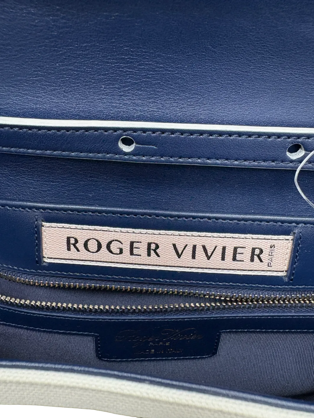 Roger Vivier Blue Viv Choc Illusion Logo Bag One Size
