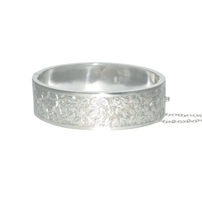 Silver Engraved Bangle