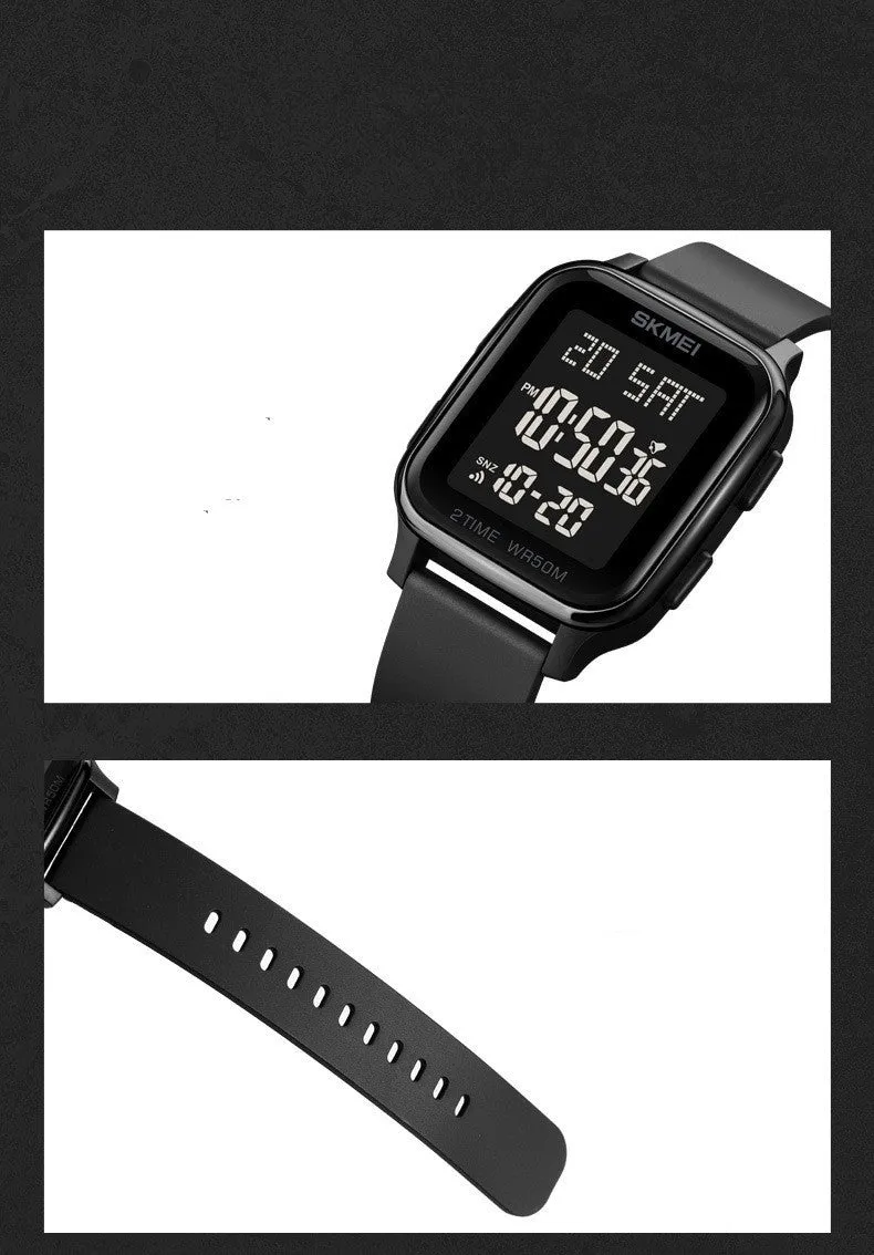 Skmei Square Waterproof Digital Sports Watch 1858 Original
