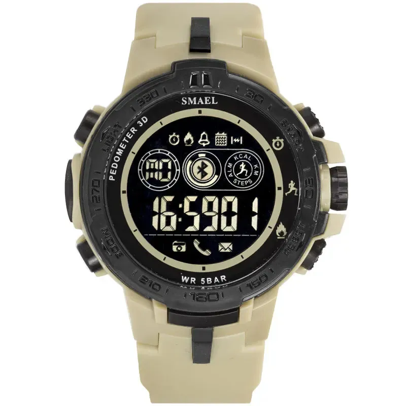 SMAEL Digital men Watches Sport 50M Waterproof watches Man Fashion Multifunction hour Relojes Hombre 8012 LED Auto date gift box