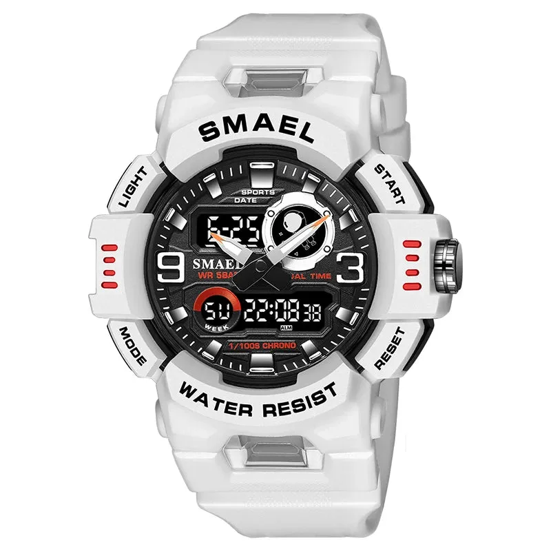 SMAEL Sport Watches Digital Watch LED 50m Waterproof Military Wristwatch Male Clocks 8063 Mens Watches  Stopwatches Alarm Clock