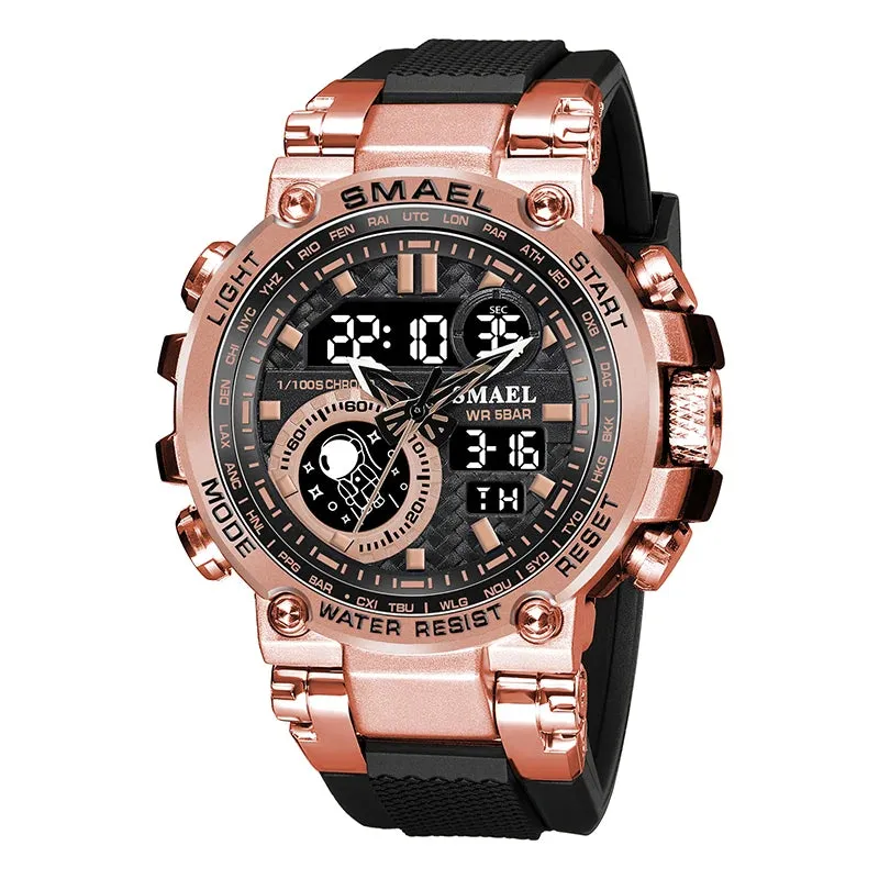 Smael Sports Watch Men Military Watch Digital Quartz 8093 Men Watch Waterproof 50M Swimming Alock Clock Army Men Wristwatches