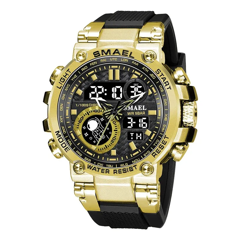 Smael Sports Watch Men Military Watch Digital Quartz 8093 Men Watch Waterproof 50M Swimming Alock Clock Army Men Wristwatches