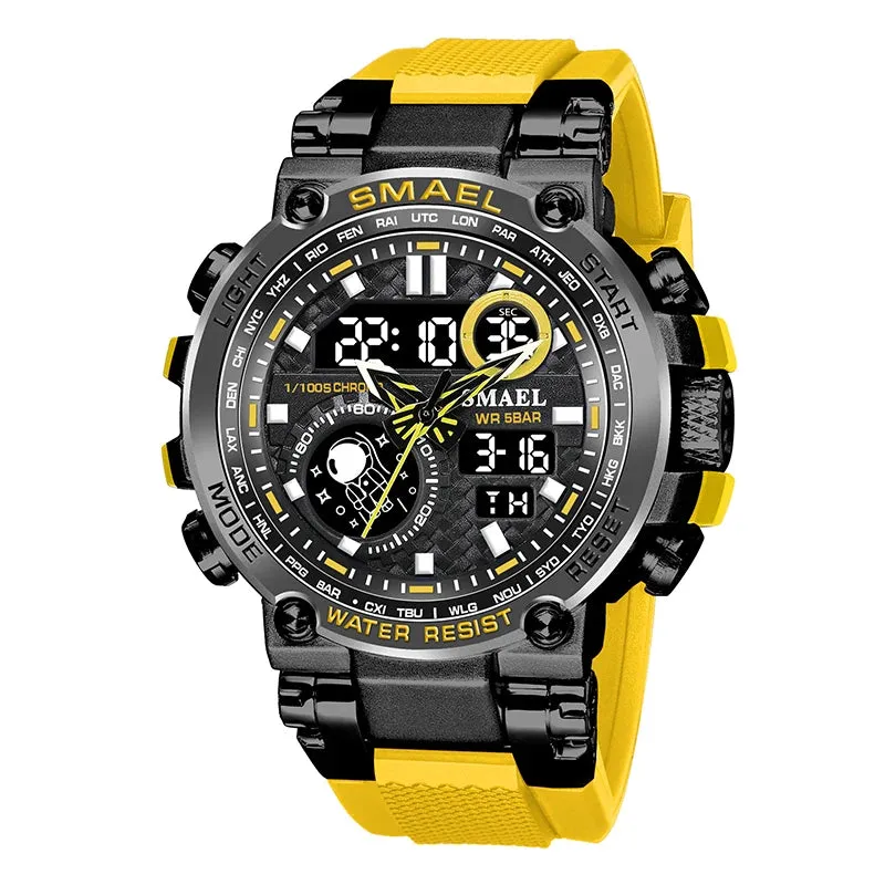 Smael Sports Watch Men Military Watch Digital Quartz 8093 Men Watch Waterproof 50M Swimming Alock Clock Army Men Wristwatches