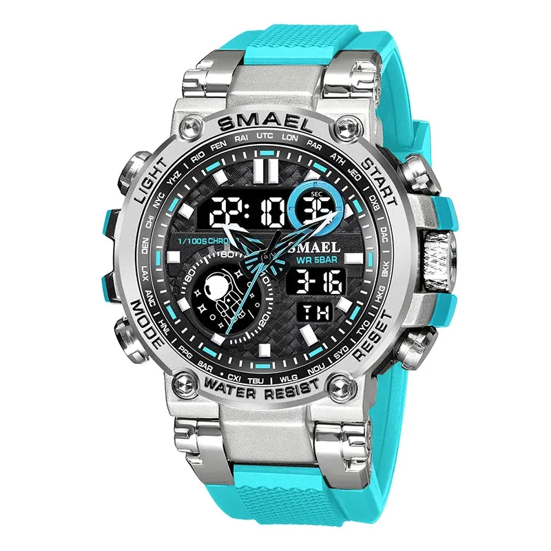 Smael Sports Watch Men Military Watch Digital Quartz 8093 Men Watch Waterproof 50M Swimming Alock Clock Army Men Wristwatches