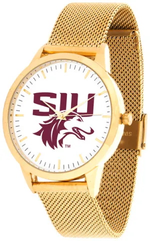 Southern Illinois Statement Mesh Band Unisex Watch - Gold