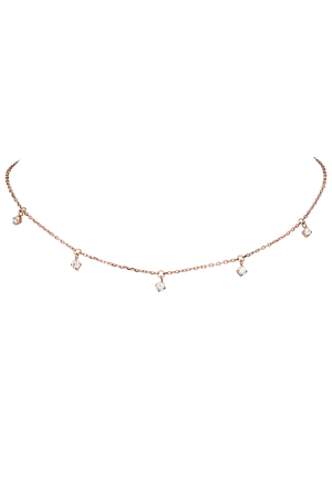 Sparkling Choker 14K Rose Gold Plated