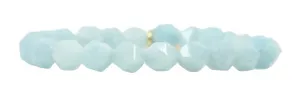 Stacker Stretch Bracelet - Light Blue Star Cut