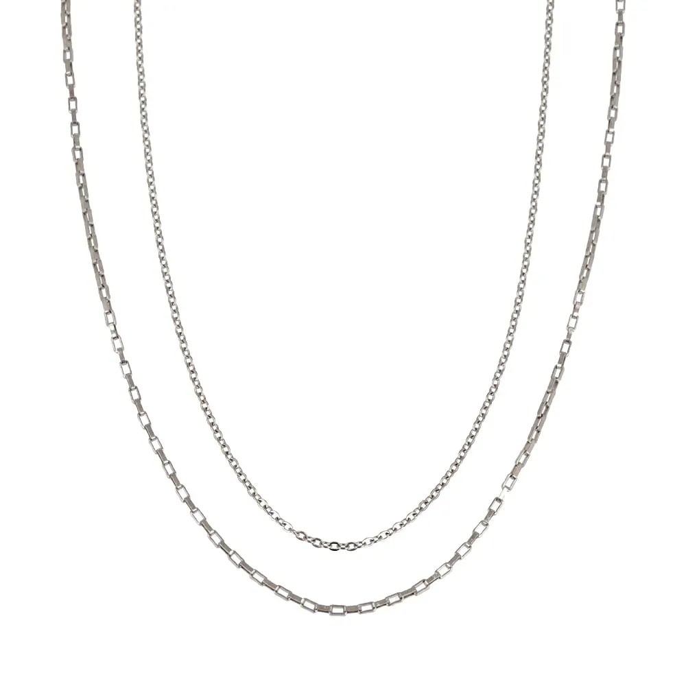 Stainless Steel Double Necklace