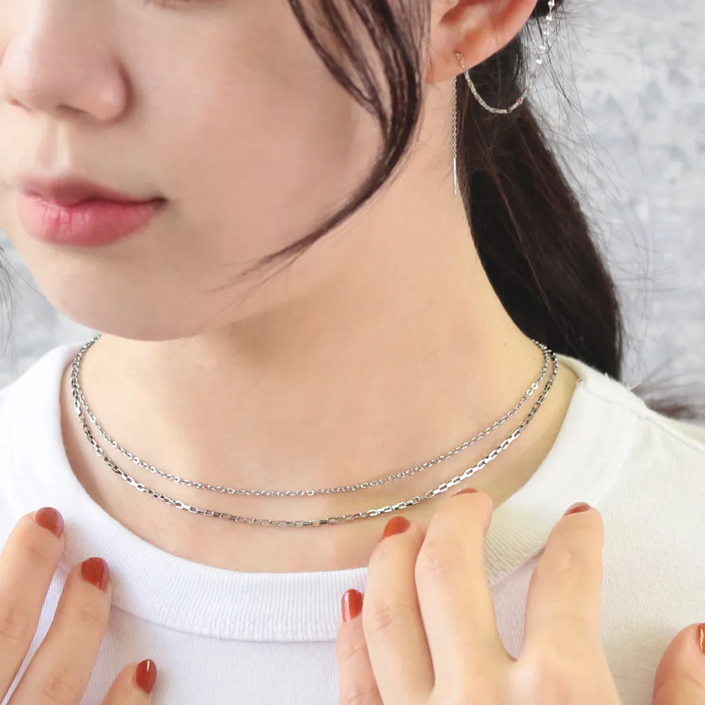 Stainless Steel Double Necklace