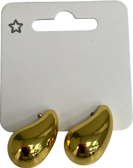Superdrug Metallic Large Gold Tone Drop Earrings One Size