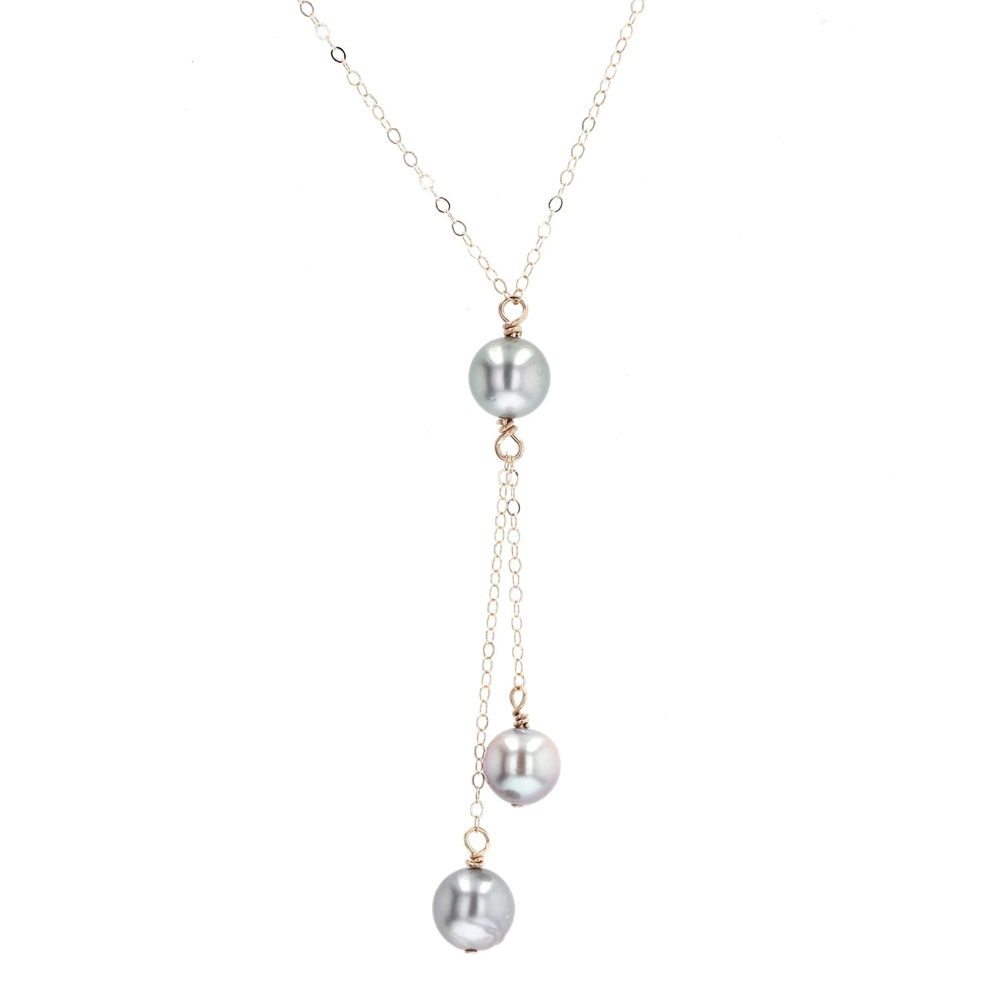 Tahitian Pearl Dangling Lariat Necklace