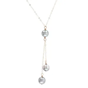 Tahitian Pearl Dangling Lariat Necklace
