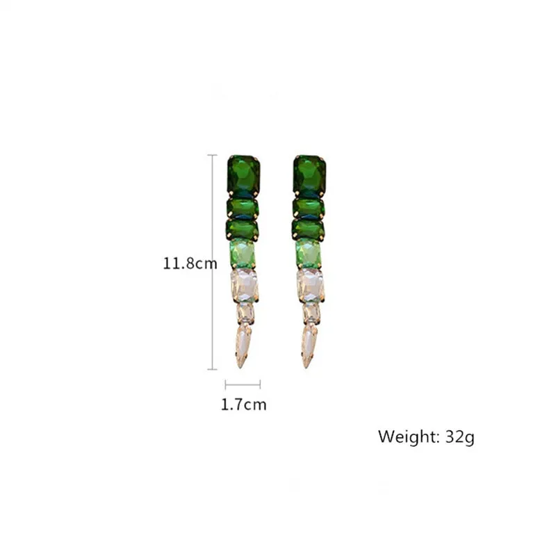 TEEK - Green Drip Drop Earrings