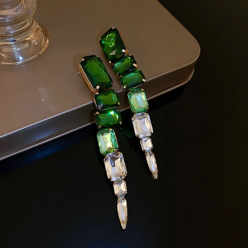 TEEK - Green Drip Drop Earrings