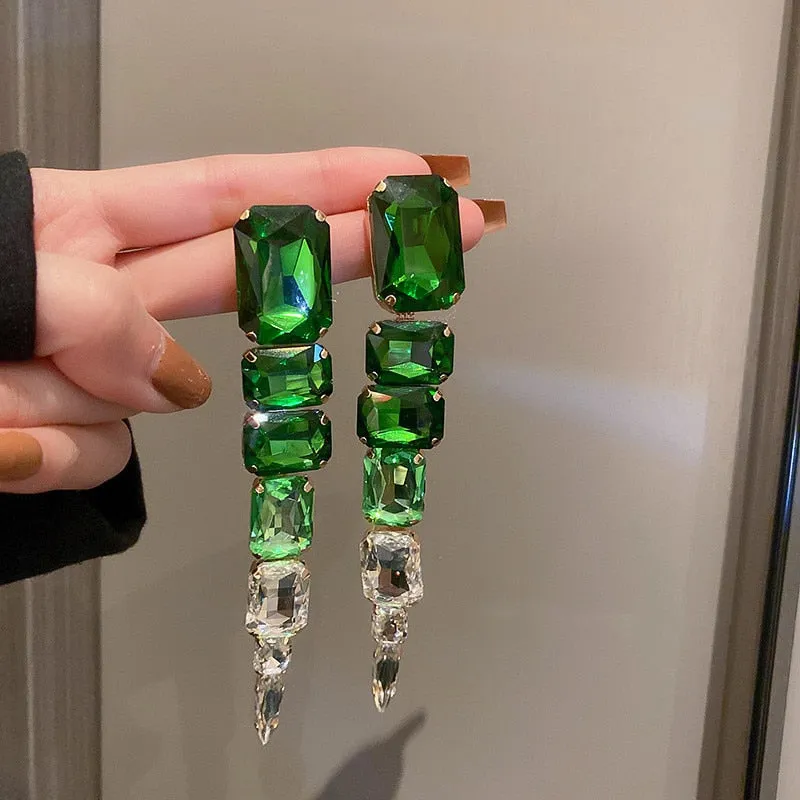 TEEK - Green Drip Drop Earrings