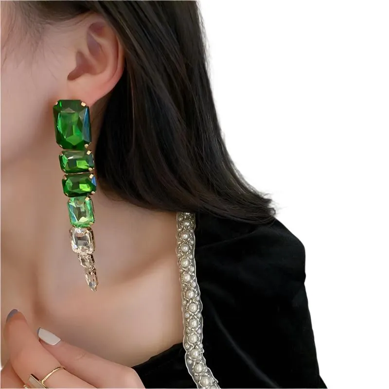 TEEK - Green Drip Drop Earrings