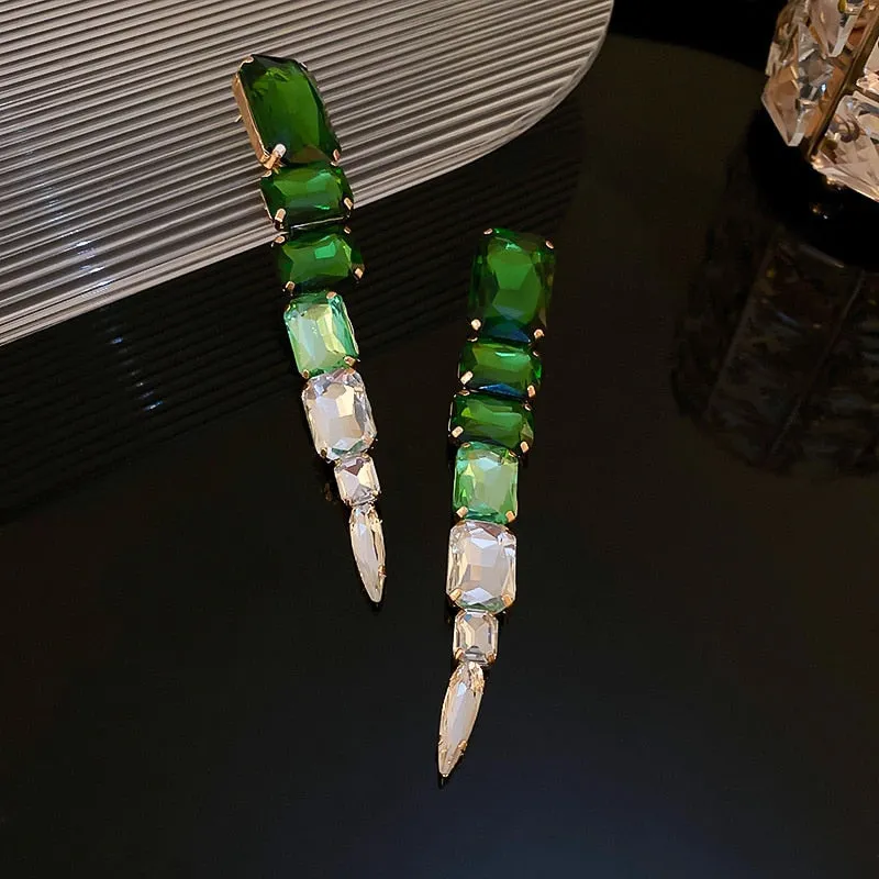 TEEK - Green Drip Drop Earrings