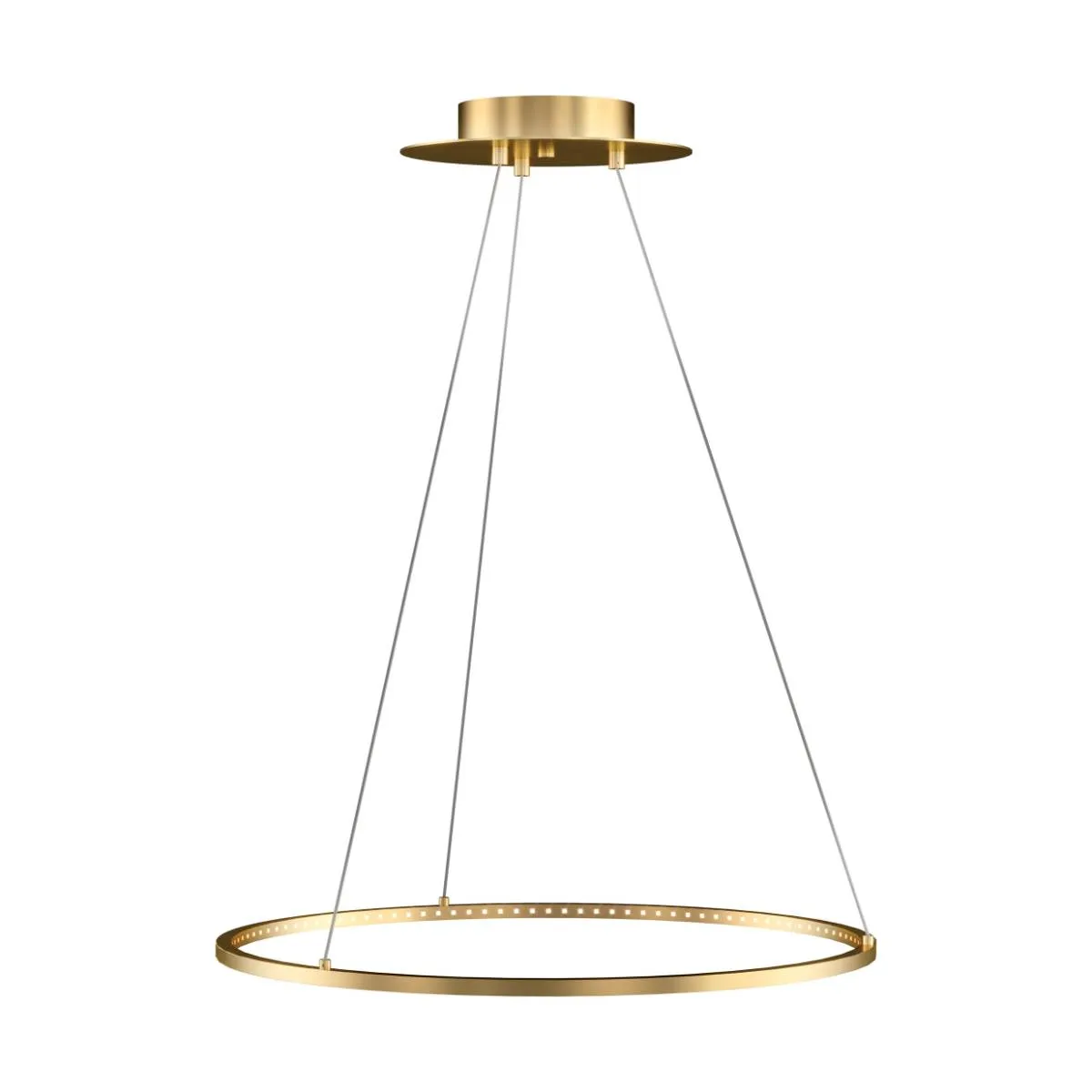 Vellavi 24 in. Round LED Chandelier Brass Finish