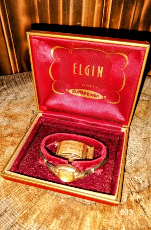 Vintage Elgin men and women set Mechanical Wristwatch 17 Jewels Durapower