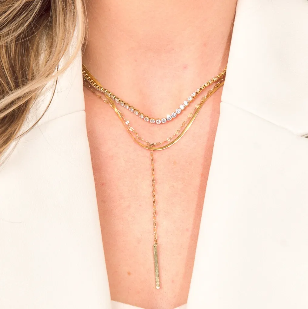 Waterproof Gold Shimmer Lariat