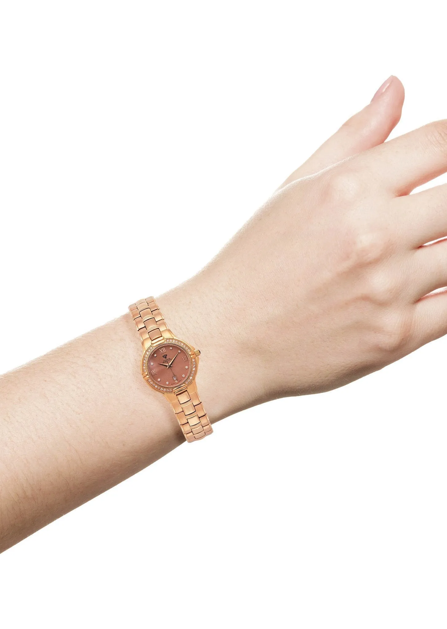 Womens Rose Gold Tone Diamond Watch | Appx 0.62 Carats