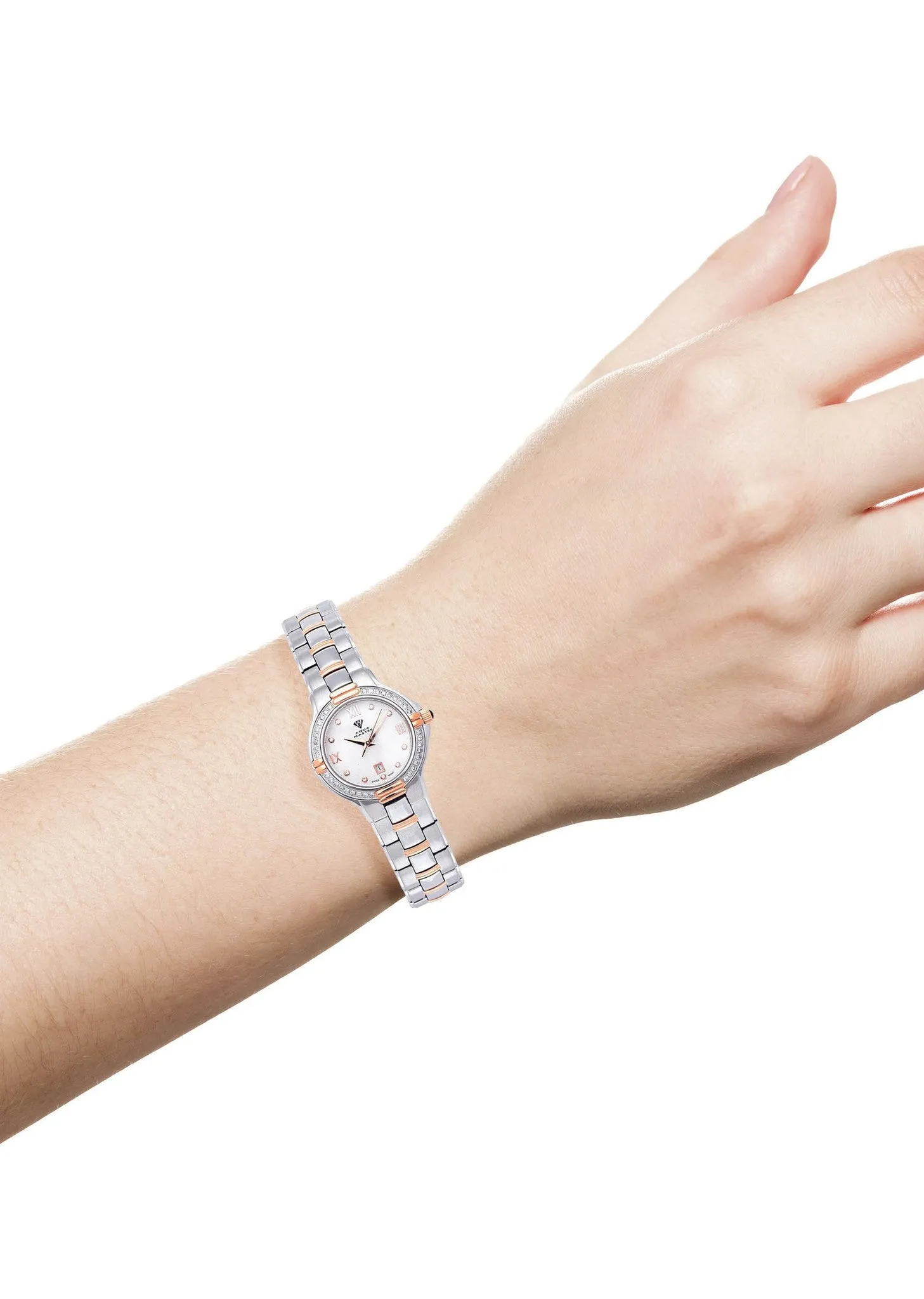 Womens Rose Gold Tone Diamond Watch | Appx 0.63 Carats