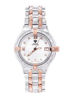 Womens Rose Gold Tone Diamond Watch | Appx 0.64 Carats