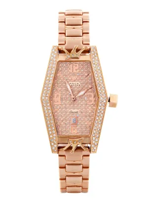 Womens Rose Gold Tone Diamond Watch | Appx  1.5 Carats