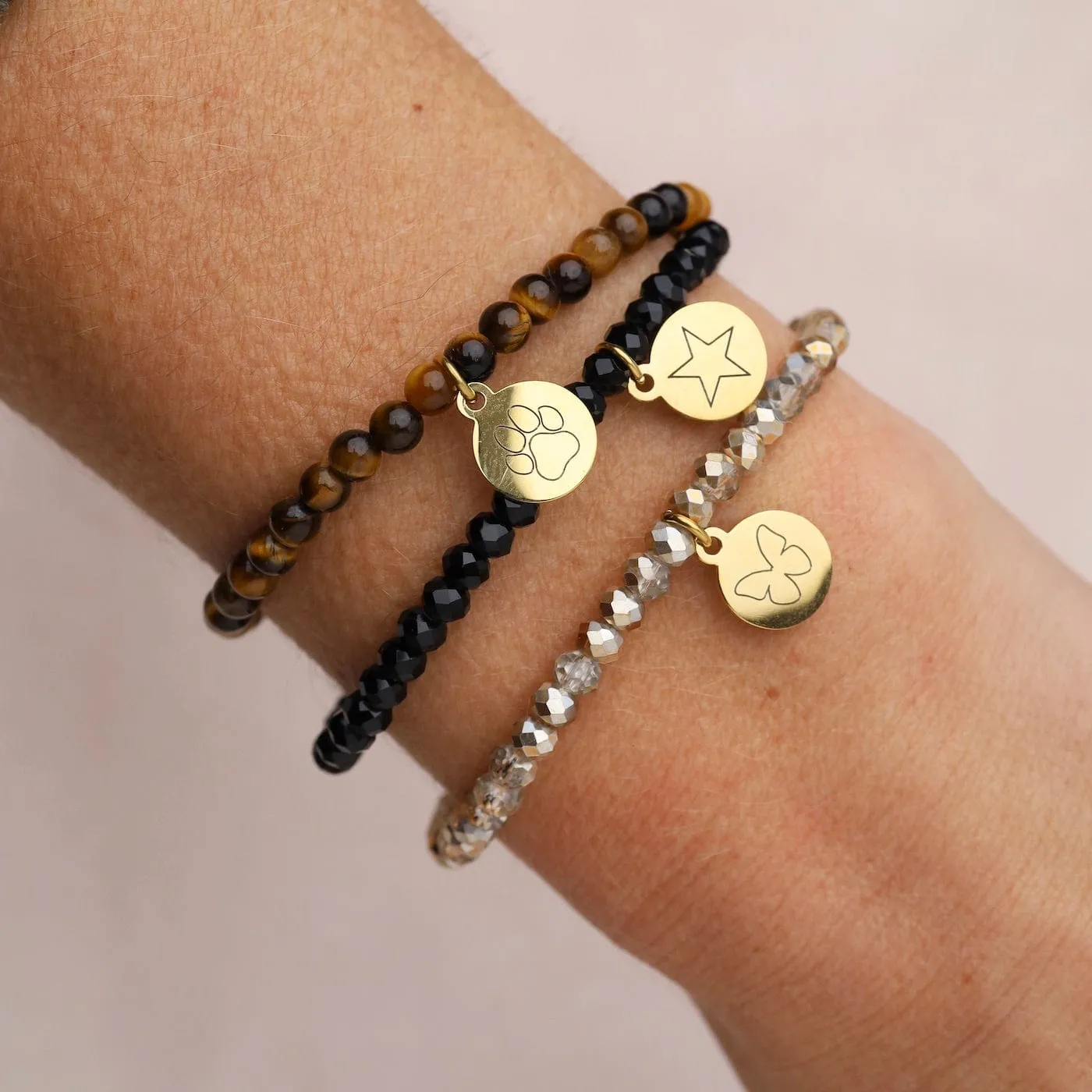 You're a Star - Stretchy Black Crystal Bracelet